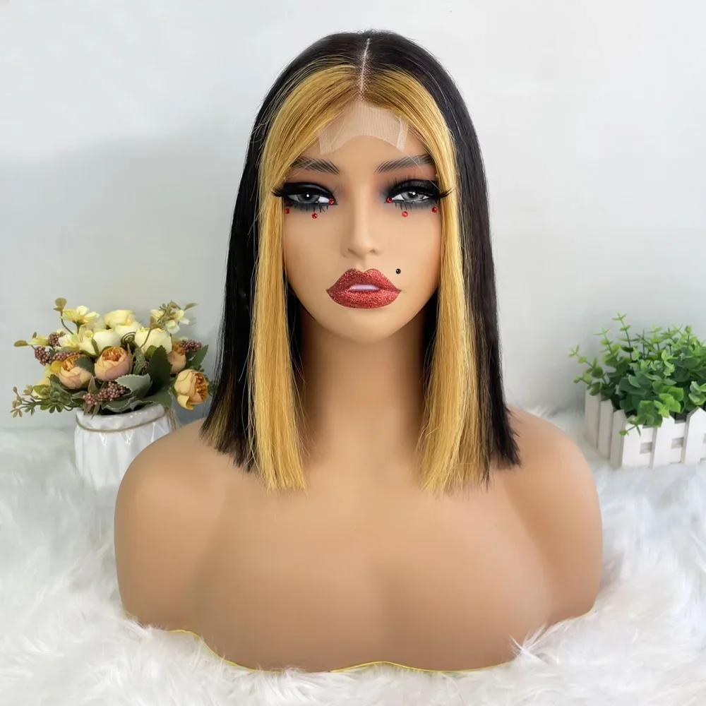 Hair Color: #16, Stretched Length: 10inches, Density: 100% - 250% Density Grey 2x6 Lace Closure Wigs Straight Bob Glueless Wig Gray Vietnamese Human Hair Super Double Drawn Wigs Pre Plucked