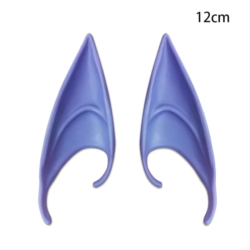 Color: Clear - 1Pairs Cosplay Latex Fairy Angel Elf Ears Halloween Masquerade Party Costumes Halloween Party Decoration Supplies Photo Props