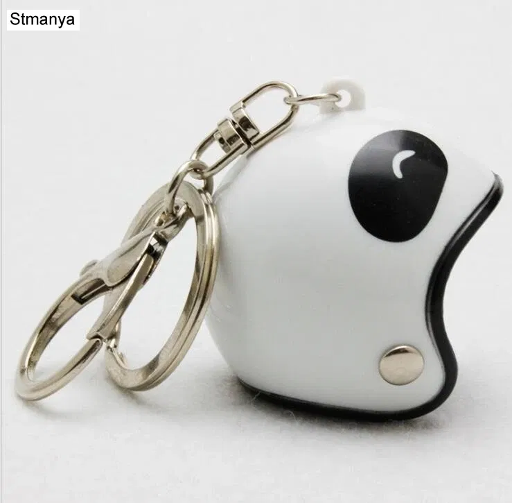 Color: dark blue - New Motorcycle Helmets Key chain Women men Cute Safety Helmet Car Keychain Bags Hot Key Ring gift Jewelry wholesale 17022