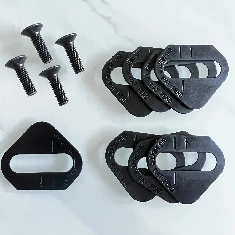 Color: Yellow - BikeFit Cleat Wedges for Shimano Road SPD-SL & MTB SPD ATAC SpeedPlay Crank Bros Cleats 8 pcs/Pack Bike Fitting
