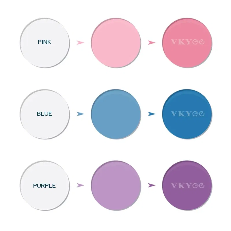 Lenses Color: WHITE, Ships From: CHINA, Lens Index: 1.67 - VKYEE Grey Brown Pink Purple Blue Series 1.56 1.61 1.67 1.74 Photochromic Myopia & Hyperopia Spectacle Lenses