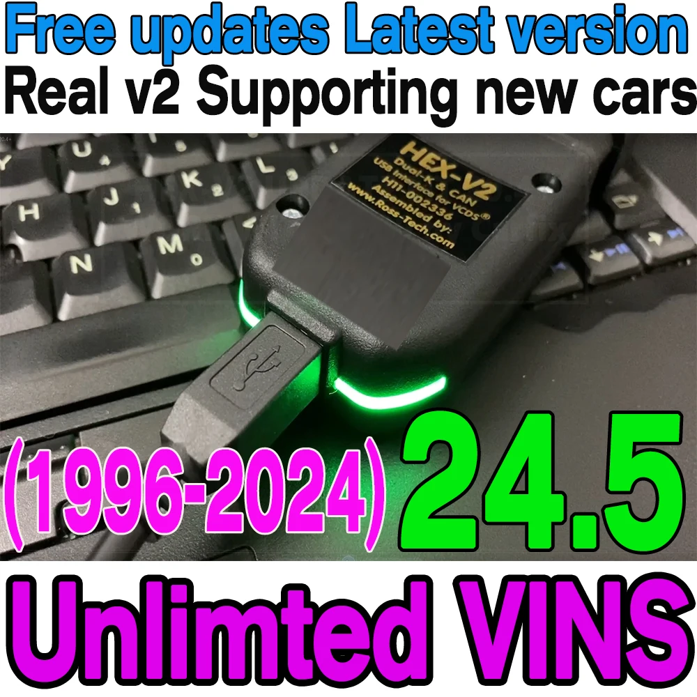 Language: hungarian - 2024 Newest Unlimited VINs VCDS Auto com Diagnostic Coding VAG COM VAG HEX V2 Hardware Interface FOR VW AUDI Skoda Seat Real V2