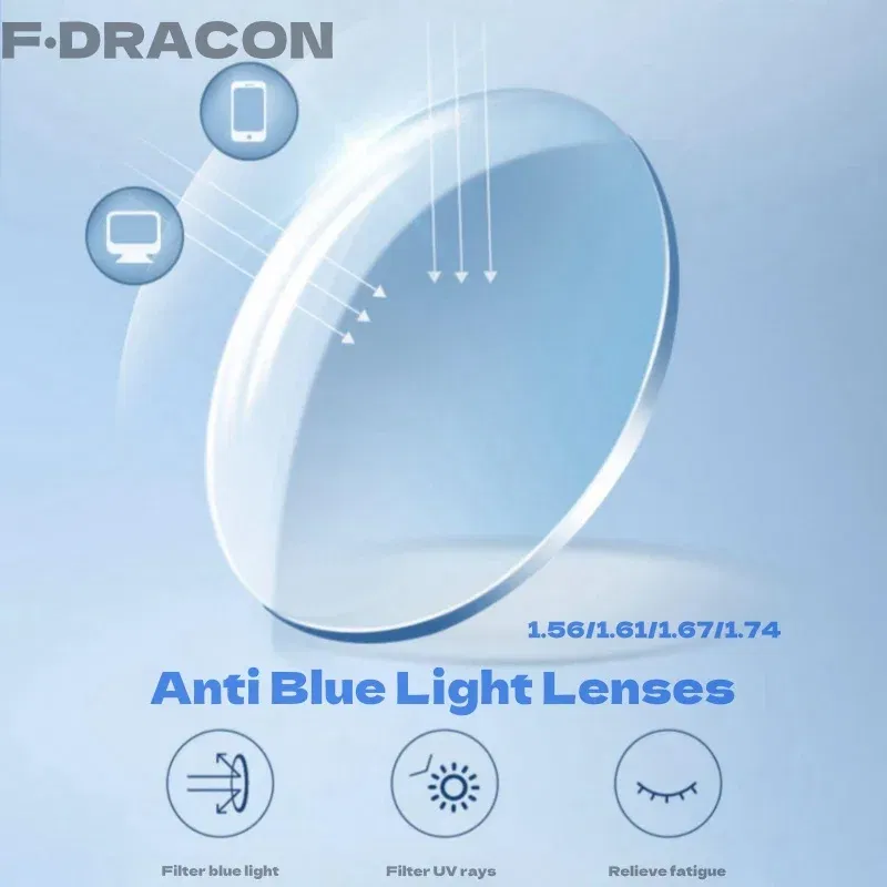 Lenses Color: Blue, Ships From: CHINA, Lens Index: 1.56 - Anti Blue Light Lenses 1.56/1.61/1.67/1.74 Optical Prescription Custom For Myopia Hyperopia Astigmatism Bue Light Blocking Lens