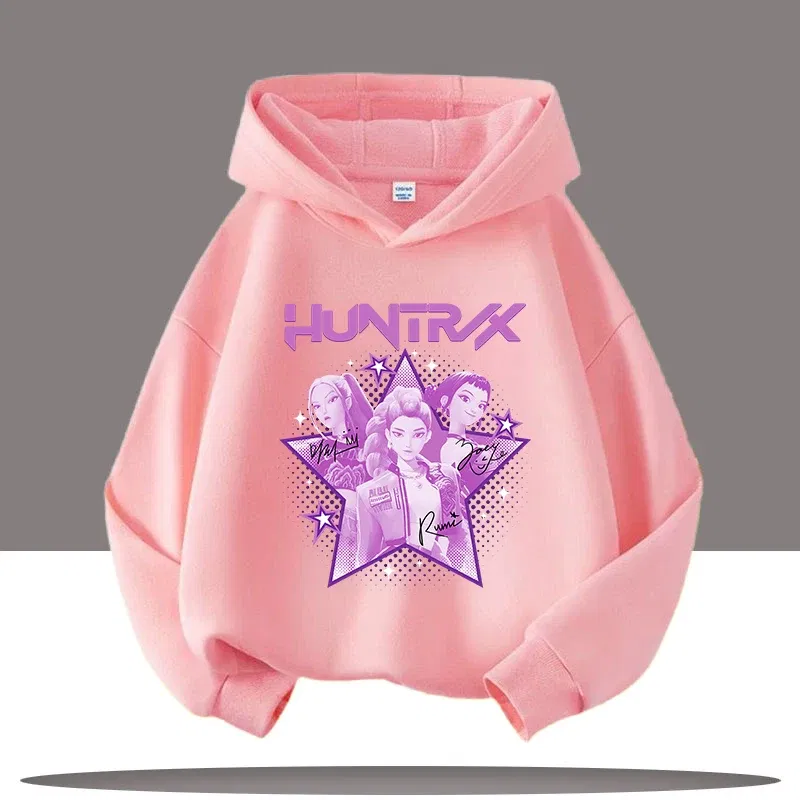 Color: WHITE, Kid Size: 10 - Y2K KPop Demon Hunters Hoodies Teenage Girls Boys Rumi KPop Demon Hunters Hoody Autumn Casual Long Sleeve Children's Clothing