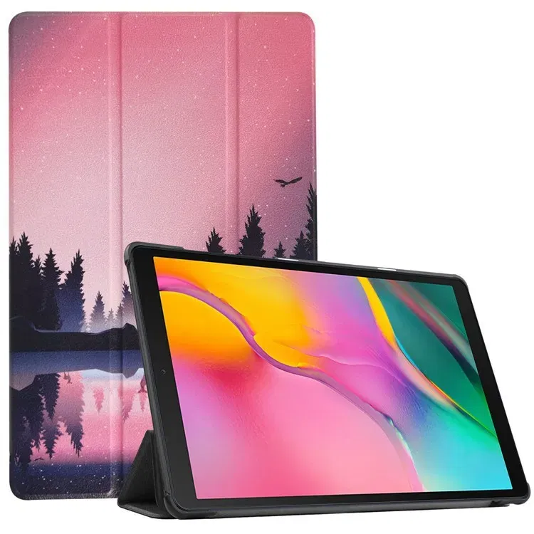 Color: PURPLE, Size: eleven, Ships From: CHINA - For Lenovo Tab M10 HD 2nd Gen Case TB-X306F X306X Tri-Fold Stand Wake/Sleep Magnetic Protective Shell PU Leather Tablet Cover