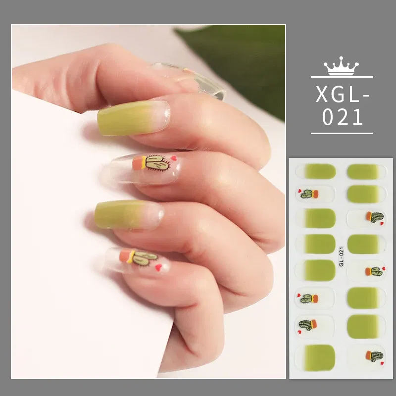 Color: MULTI - Shiny New Year Nail Sticker Self Adhesive Decor Sticker Nail Wraps Glitter Nail Polish Sticker Waterproof Christmas Nail Sticker