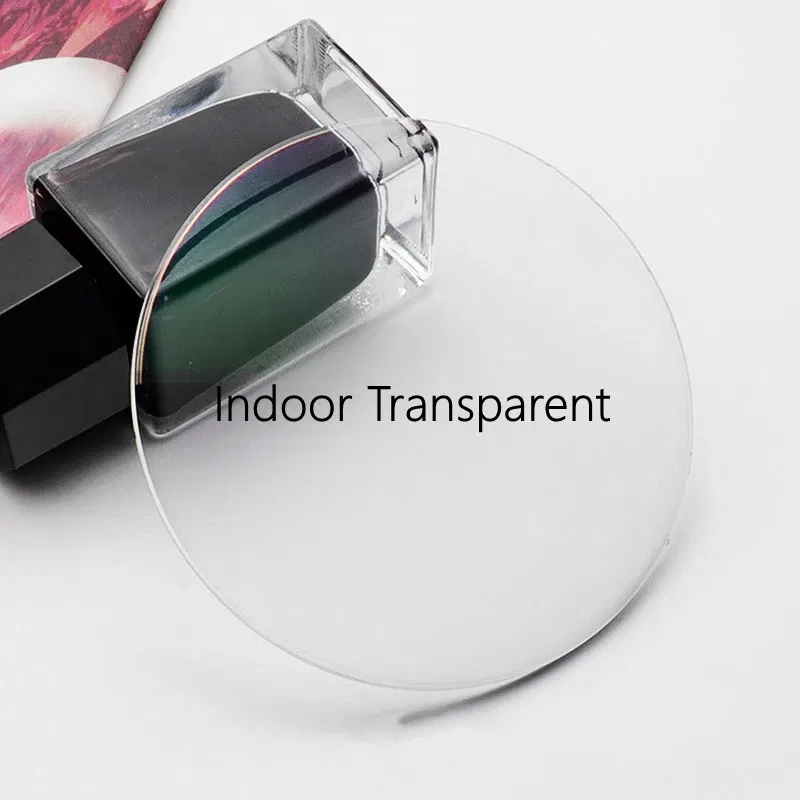Lenses Color: WHITE - MOMOJA 1.56/1.61 Chameleon Driving Lens Anti-blue Ray Anti-glare Photochromic Lens Anti-scratch Anti-reflection HMC lens 1 pair