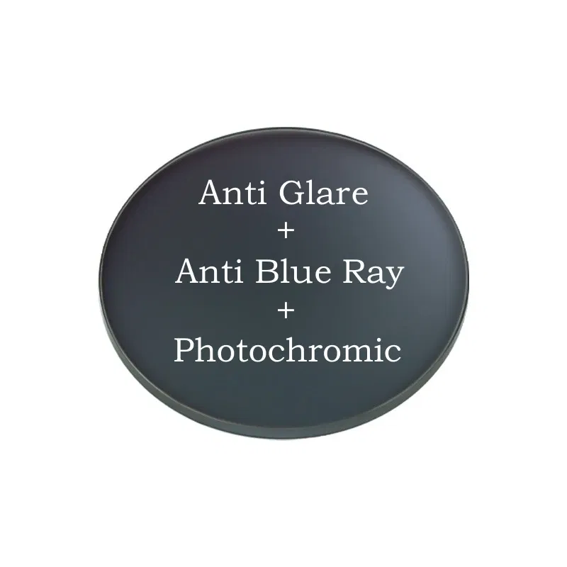Lenses Color: WHITE - MOMOJA 1.56/1.61 Chameleon Driving Lens Anti-blue Ray Anti-glare Photochromic Lens Anti-scratch Anti-reflection HMC lens 1 pair