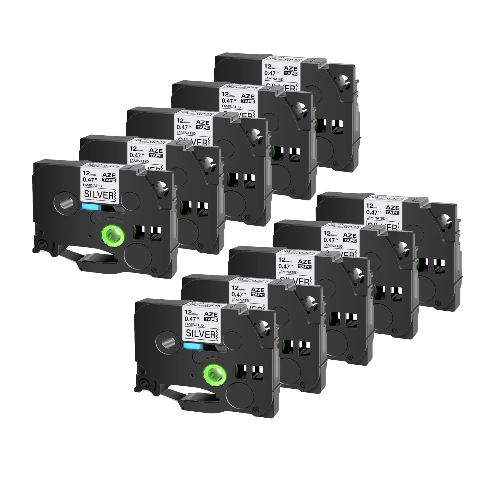 Color: WHITE, Width: 12mm - Greencycle 10PK TZe 231 Label cassettes Compatible for Brother Ptouch Printer Black on white Label tape 6mm 9mm 12mm 18mm 24mm