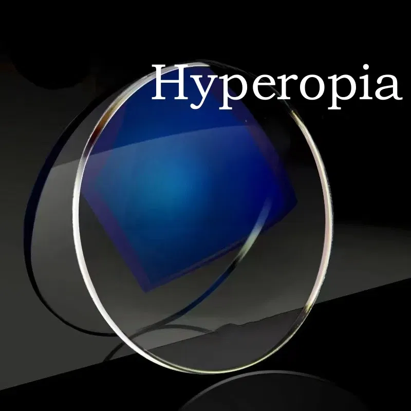 Lenses Color: Blue, Lens Index: 1.74 - MOMOJA 1.56/1.61/1.67/1.74 Anti-blue Light Anti-glare Anti-scratch Computer Driving Myopia Hyperopia Astigmatism Optical Lenses