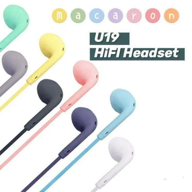 10pcs Portable Sport 8 Colors Earphone Wired Super Bass With Built-in Microphone 3.5mm In-Ear Wired Hands Free For Smartphones