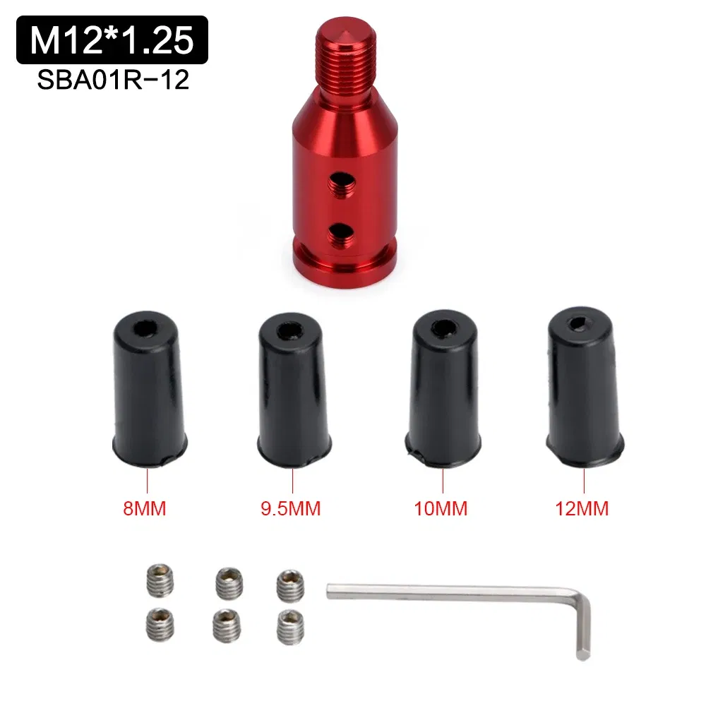 Color Name: green - M12x1.25mm /M10x1.5mm Universal Aluminum Gear Shift Knob Shifter Adapter For Non Threaded Shifters For BMW Mini 4 Colors