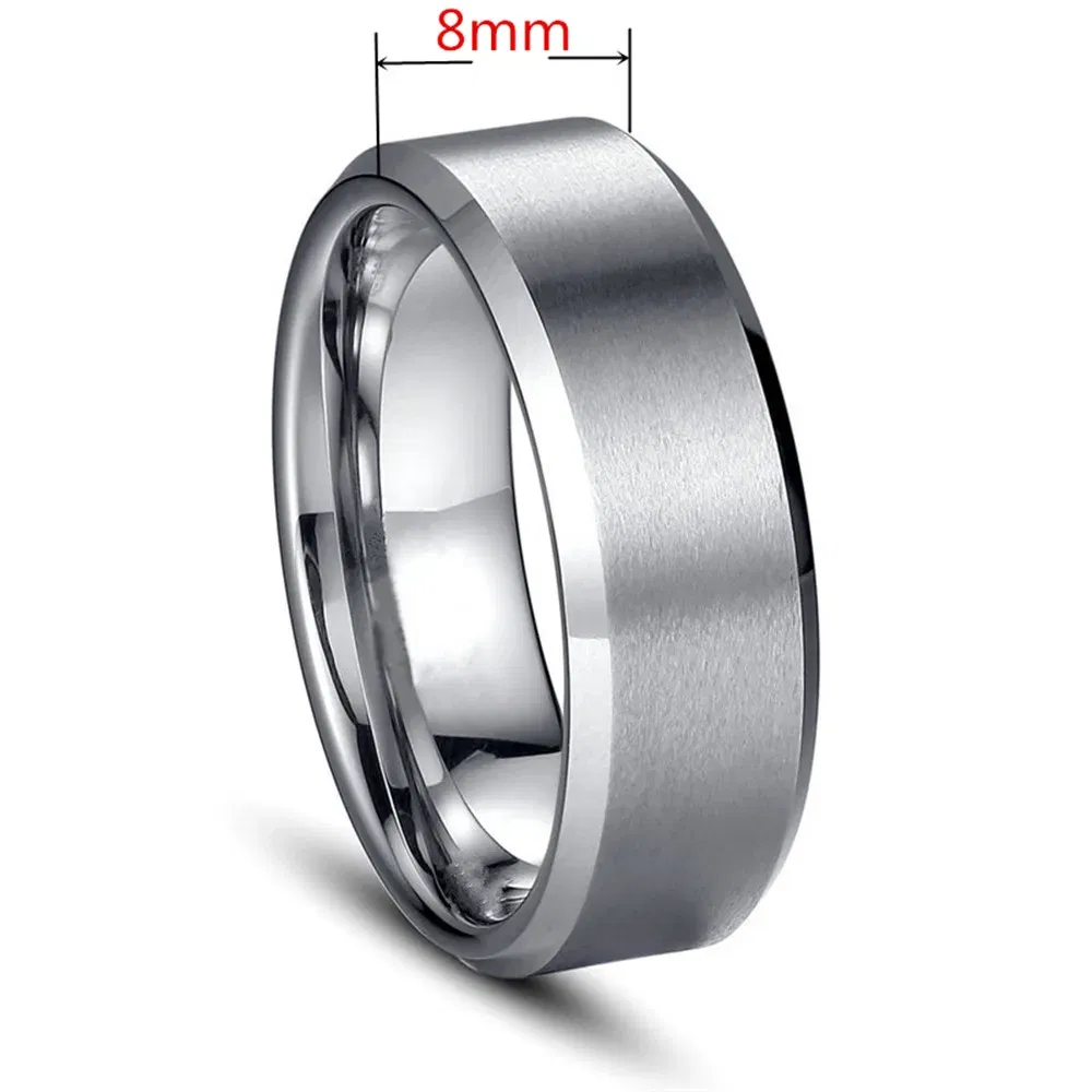 Main Stone Color: Black, Ring Size: 6 - JUCHAO Classic Ring Men Titanium Black Men Jewelry Wedding Bands Boyfriend Gift Dropshipping