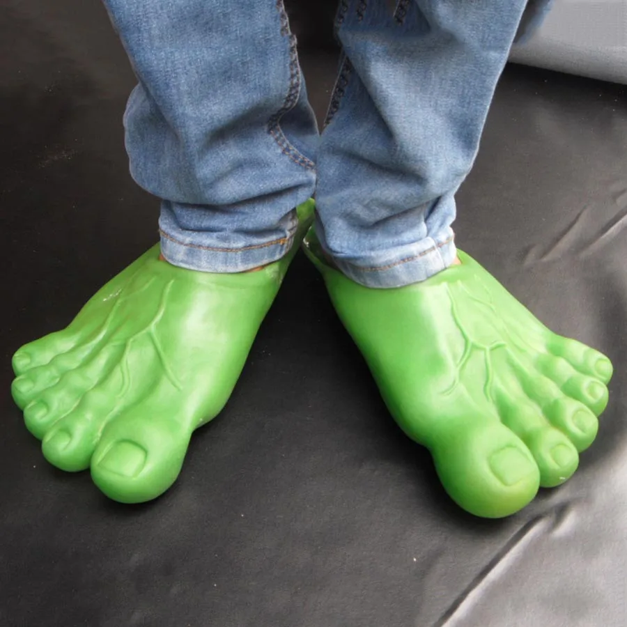 Color: black - Funny Slippers Man Women Footwear Shoes Fashion Outdoor Beach Couple Slippers Role Playing Bigfoot Amazing Sandals Of The Hulk