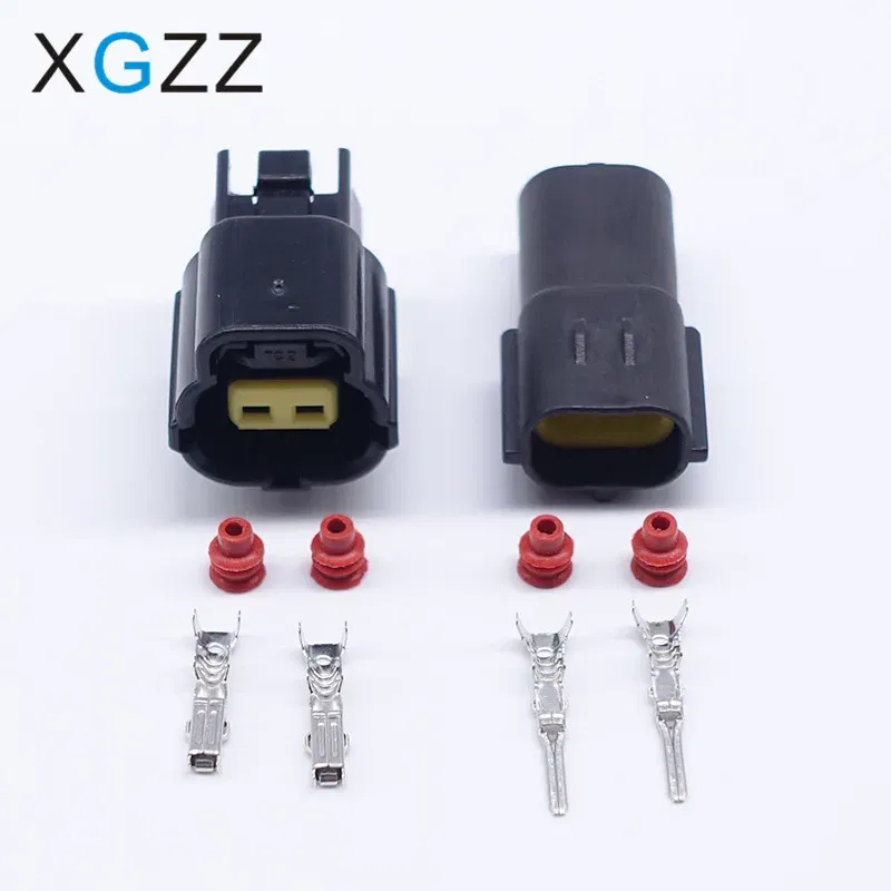 Color: army green - XG70216Y-1.8-11/21 2 Pin 174354-2 174352-2 Female Male Waterproof Wire Connector Plug Car Auto Sealed Car Truck Denso Connectors