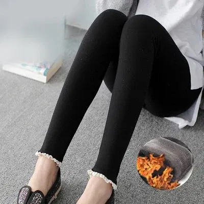 Color: black, Maternity Size: M - Winter Pregnant Women Black Leggings for Maternity Warm Soft Velvet Pants Pregnancy Inner Wool Clothes Ropa Mujer Embarazada