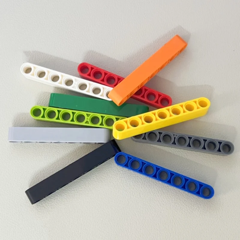 Color: Wood - 32524 Liftarm Thick 1 x 7 Bricks Toys For MOC Buildings Blocks Gifts Accessories Combination Mechanical