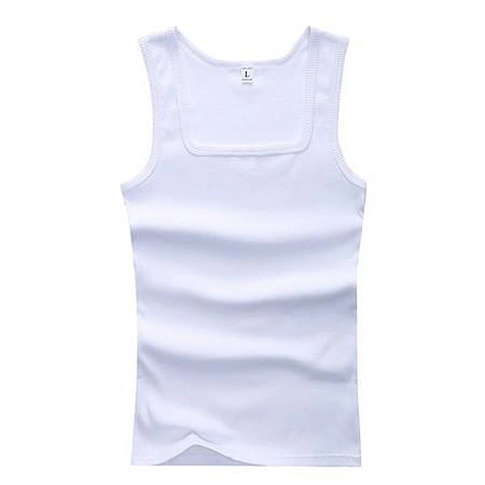 Color: WHITE, Size: XL - 2024 Summer Plus Size Men Clothing Tank Tops Black White Gray Singlets Sleeveless Fitness Men Vest Casual Bodybuilding Vest New