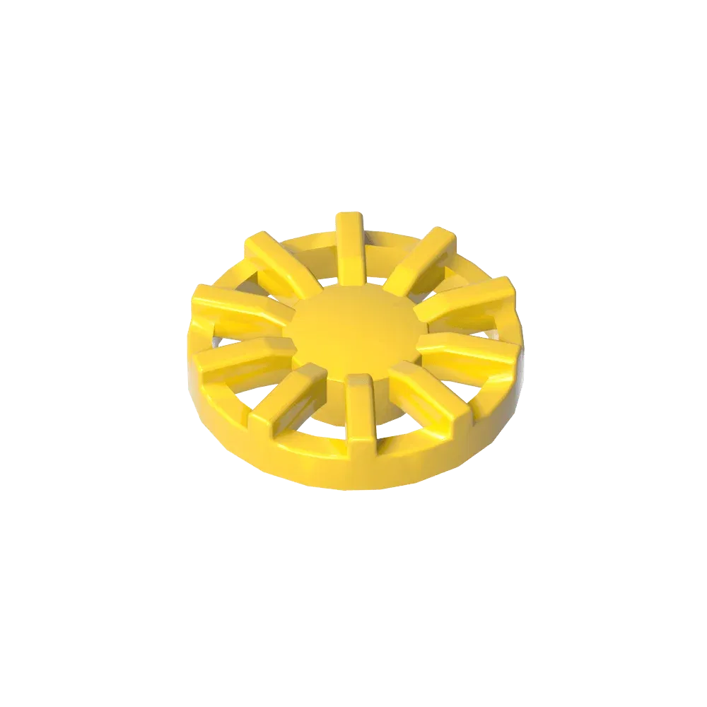 Color: Red - Gobricks GDS-21262 Wheel Cover 7 Spoke Y Shape - for Wheel 18976 compatible with lego 18978B Assembles Building Blocks
