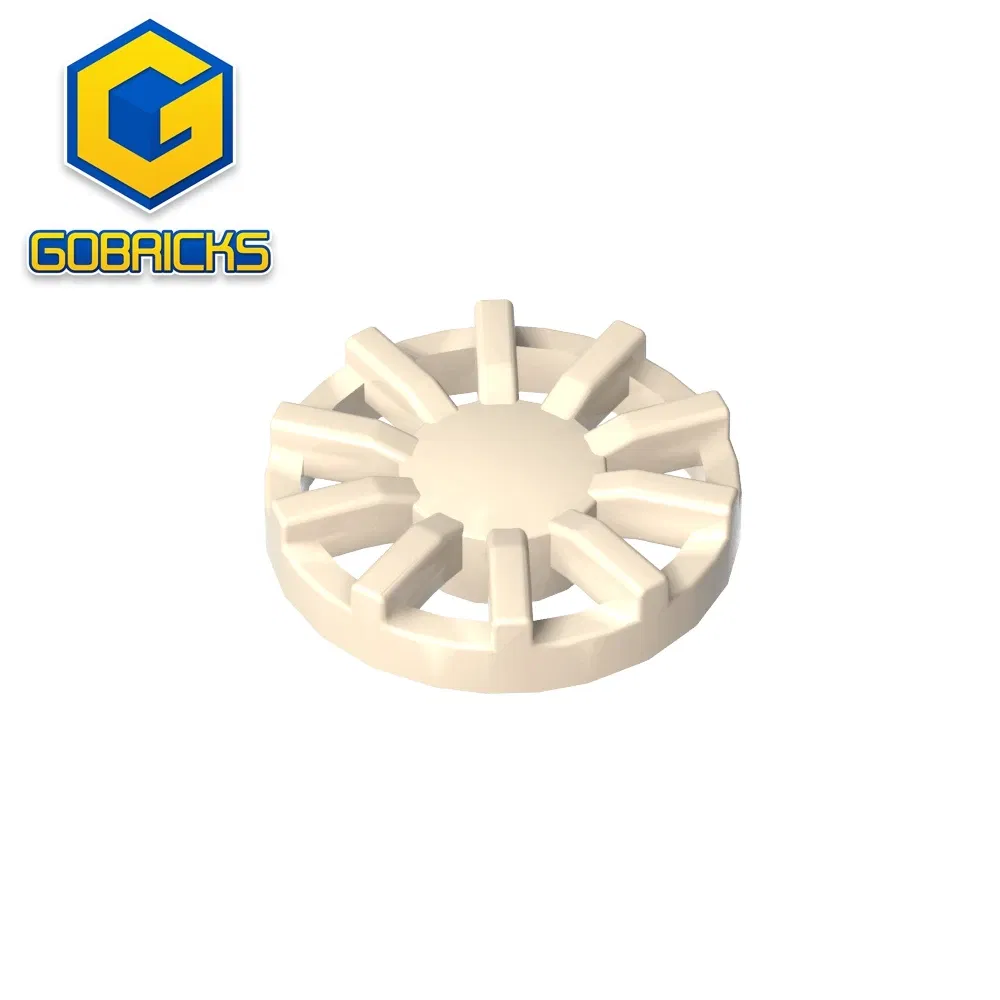 Color: Red - Gobricks GDS-21262 Wheel Cover 7 Spoke Y Shape - for Wheel 18976 compatible with lego 18978B Assembles Building Blocks