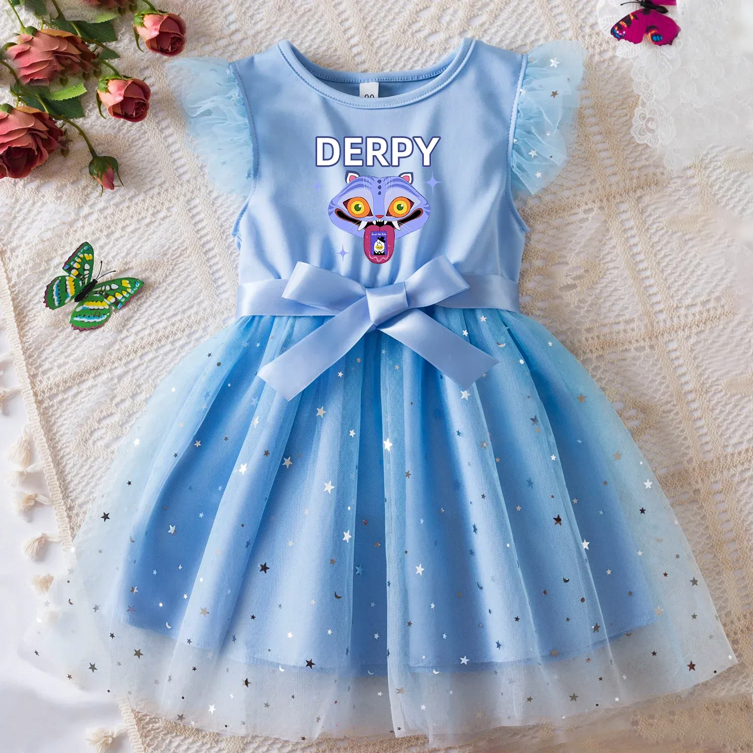 Color: PURPLE, Size: One Size, Height: 170 - KPop Demon Hunters Girls Dress Kids Party Halloween Carnival Birthday Party Clothes Princess Tutu Dresses Costume Children Gift