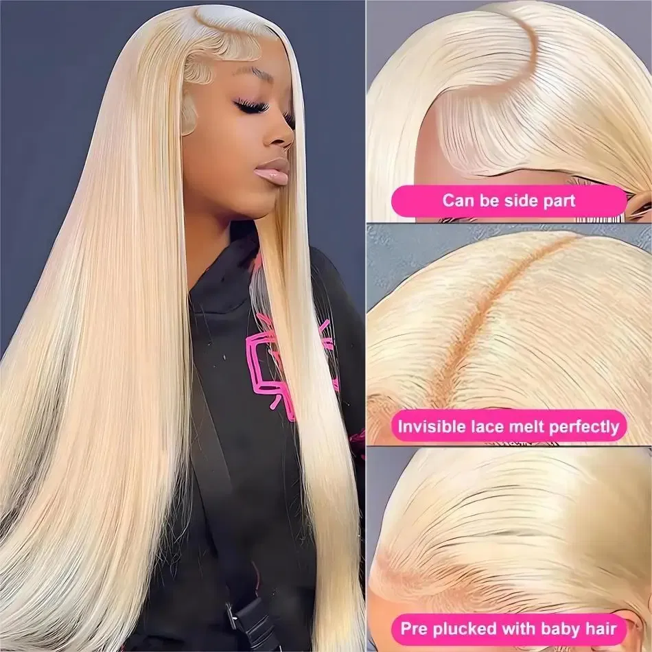 Color: #4, Ships From: CHINA, Stretched Length: 22INCHES, Density: 150% - Blonde Wig Straight 613 Hd Lace Frontal Wig 13X6 13X4 Transparent Brazilian Straight Lace Front Wigs 30 Inch 100% Human Hair