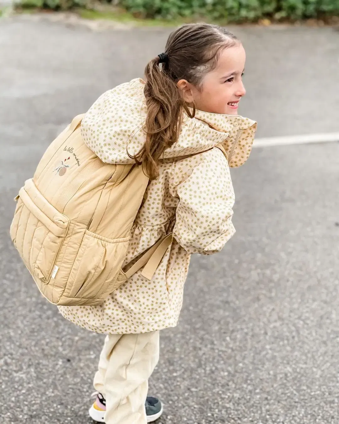 Color: WHITE - KS Baby Backpack Kids Schoolbag Kindergarten Bags Brand Cherry Lemon Children's Boys Girls Mom Traveling Storage Bag Wholesale