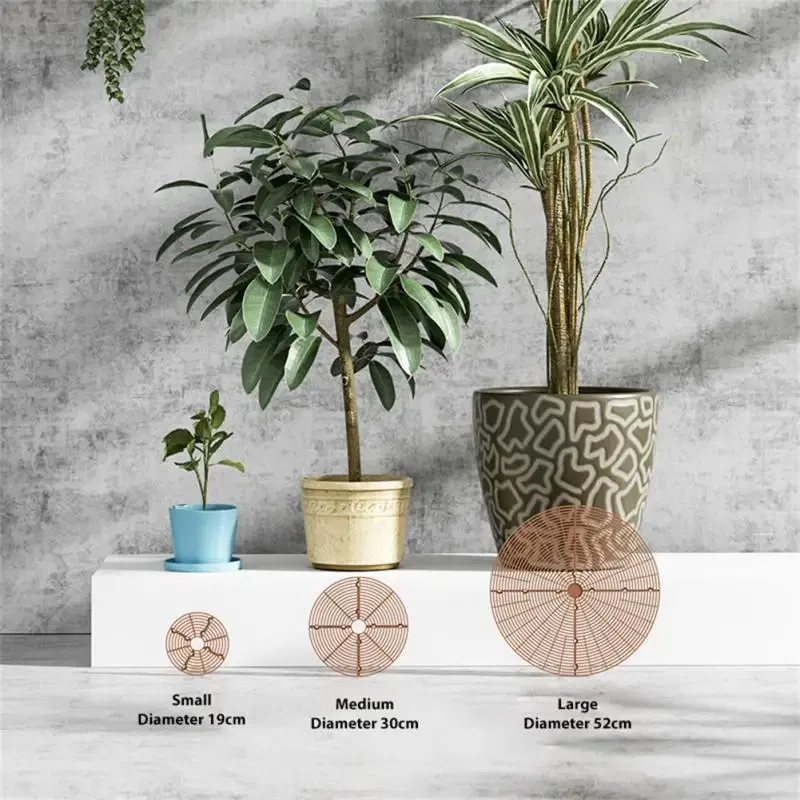 Color: grey, Ships From: CHINA - Plant Pot Soil Guard With Nails Plant Pot Grid Flower Pot Cover Baby Safety Mouse Plant Protector Repel Cats Garden Household