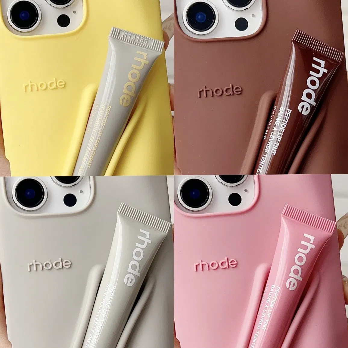 Color: Blue, Bundle: Bundle1, Material: Nylon - Phone Case For iPhone 12 13 14 15 16 Pro Max Plus 17 Air Portable Lip Gloss Holder Lipstick Silicone Soft Bumper Cover Lip Glaze
