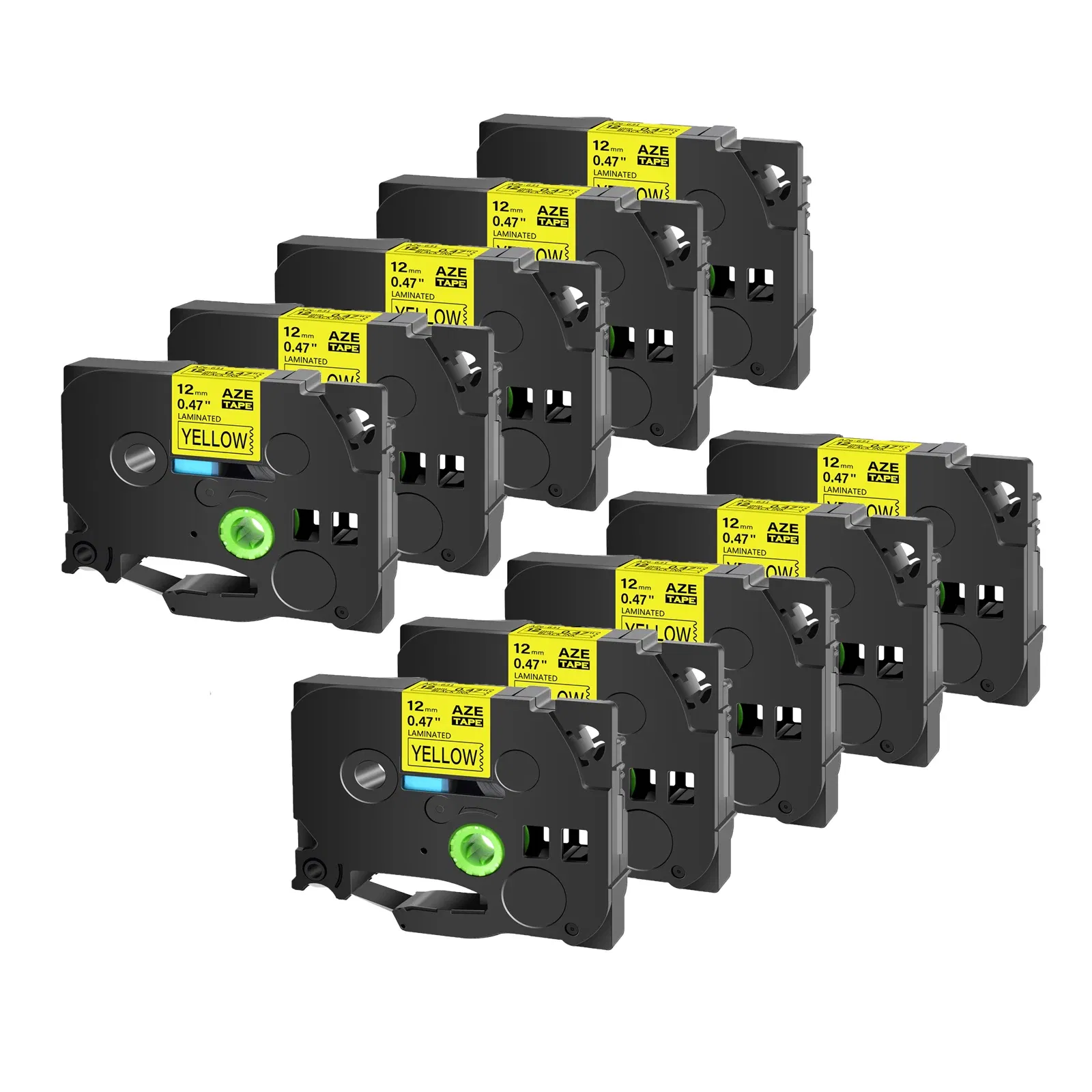 Color: Y, Width: 24mm - Greencycle 10PK TZe 231 Label cassettes Compatible for Brother Ptouch Printer Black on white Label tape 6mm 9mm 12mm 18mm 24mm