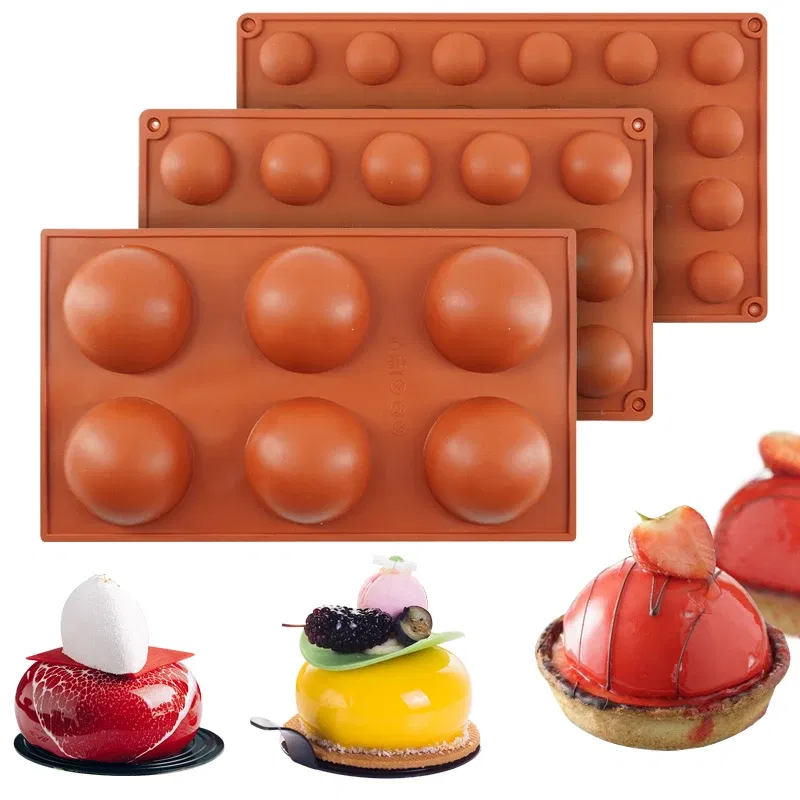 Color: army green, Ships From: CHINA - 3D Round Half Sphere Molde Silicona Silicone Molds for Baking DIY Baking Mold Chocolate Cake Mold Molde De Silicona Reposteria