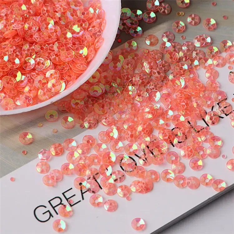 Color: Antique Copper - 10g/pack 3mm Cup PVC Round Transparent Crystal Loose Sequins Sewing Wedding Craft Women Kids DIY Garment Nail Accessories