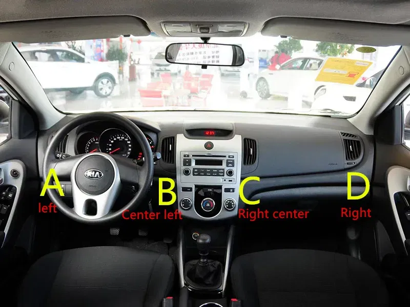 Color Name: Gold - Car LHD Front Dash Board Air Conditioner Outlet A/C Air Vents For Kia Forte Cerato Koup 2008 2009 2010 2011 2012 2013