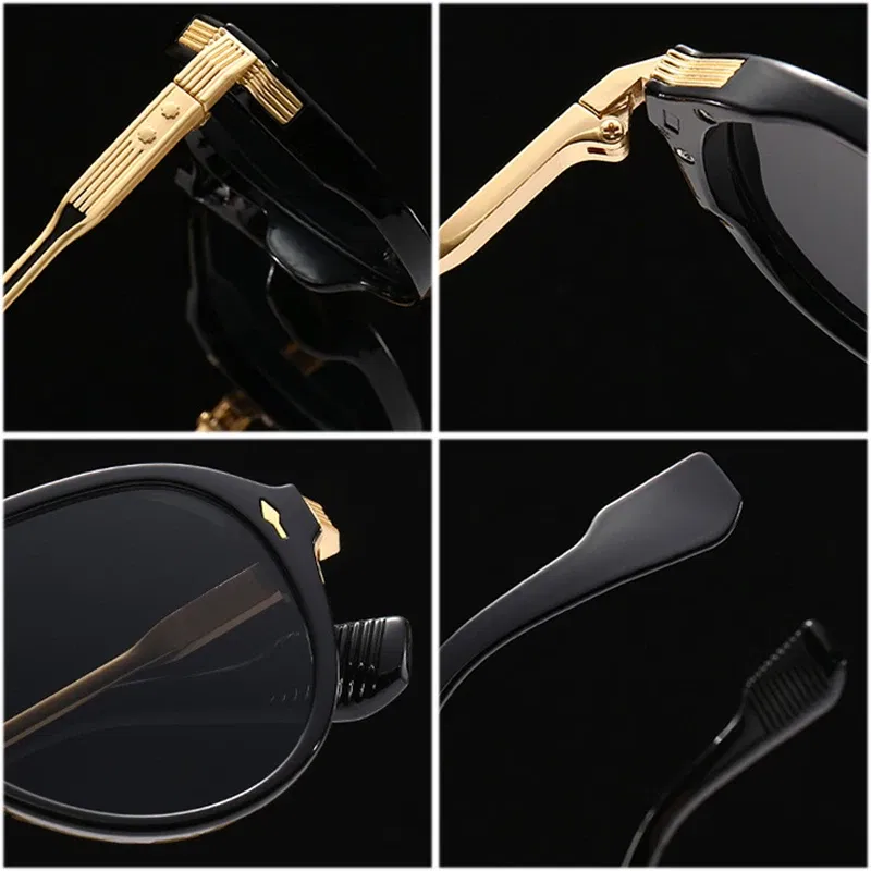 Lenses Color: black, Frame Color: other - SHAUNA Retro Double Bridges Pilot Men Sunglasses Fashion Brand Designer Shades UV400 Trending Rivets Women Luxury Sun Glasses