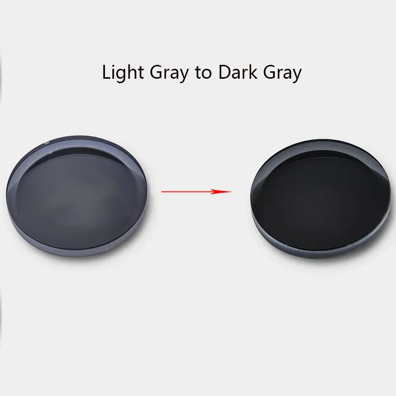 Lenses Color: GRAY, Lens Index: 1.56 - 2 PCs 1.56 1.61 1.67 Photochromic Polarized Prescription Glasses Lenses Myopia Progressive Sunglasses Lens Anti-reflection/glare