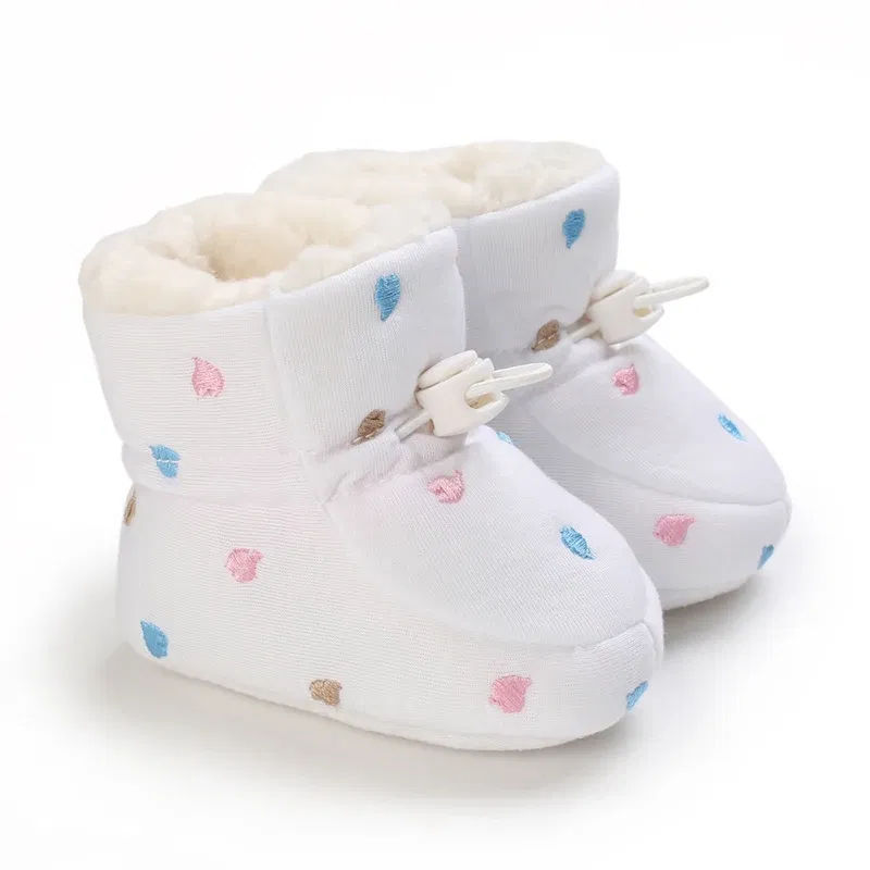 Color: Brown, Baby Age: 13-18 Months - 2022 Baby Autumn Winter Boots Baby Girl Boys Winter Warm Shoes Solid Fashion Toddler Fuzzy Balls First Walkers Kid Shoes 0-18M