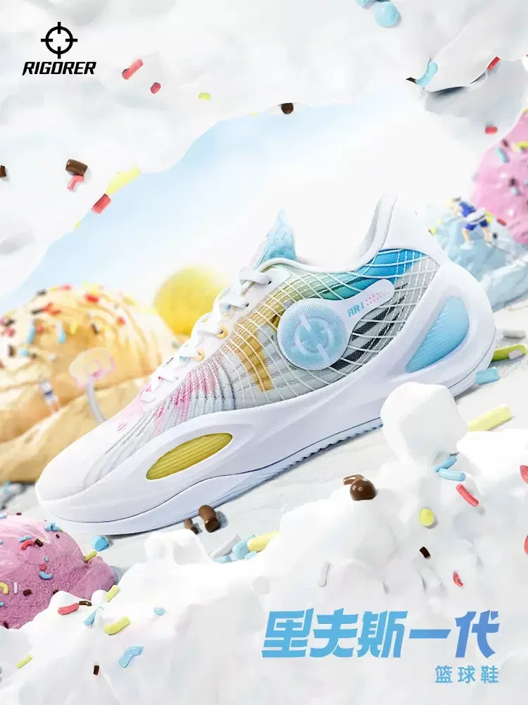 Color: Gold, Shoe Size: 48 1/3 - RIGORER AR1|Austin Reaves Signature Shoes AR1 Sneakers Generation Basketball Shoes Low-top Anti-skid Professional Z323360104
