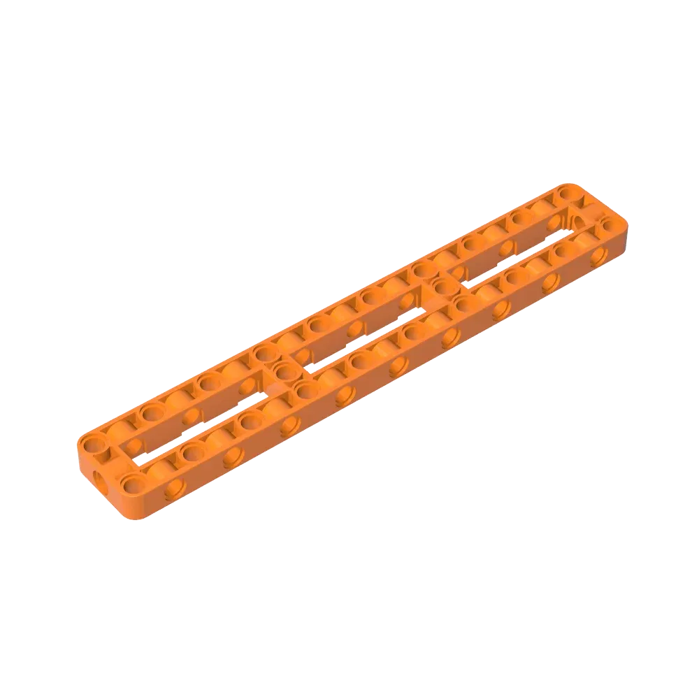 Color: Red - Gobricks GDS-2214 Technical Liftarm Modified Frame Thick 3 x 19 Open Center compatible with lego 67491 Assembles Building Blocks