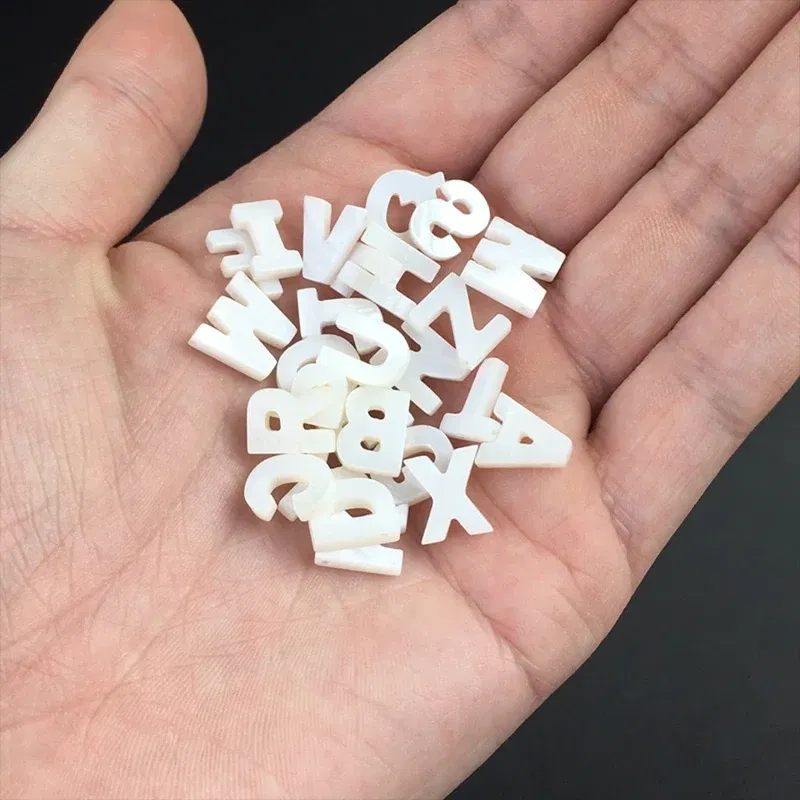 Color: Hot Pink - Trend DIY Handmade Vertical Capital Letter Pendant Beads Jewelry Making Accessories Necklace Bracelet Letras Materiales