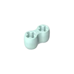 Color: WHITE - Gobricks GDS-90161 Technical Axle Connector Double Flexible [Rubber] compatible with lego 45590 Assembles Building Blocks