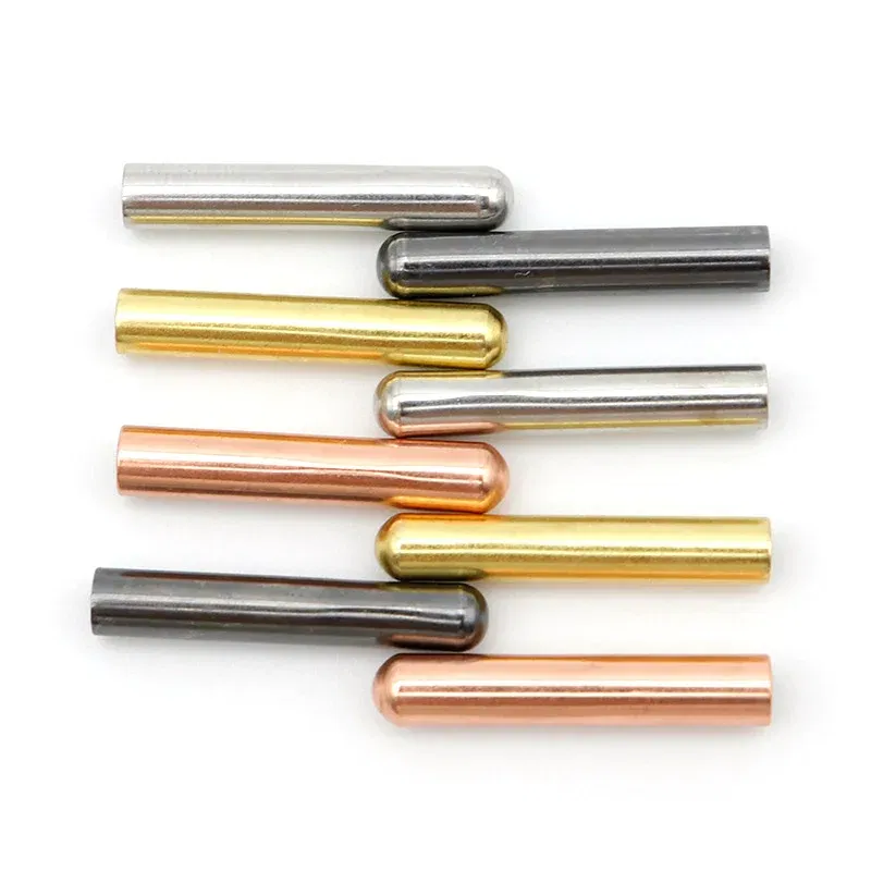 Color: Gold, Ships From: CHINA - Weiou New 4pcs 1 Set of 4x22mm Seamless Metal Shoelaces Tips Head Replacement Repair Aglets DIY Sneaker Kits Silver Gold Black