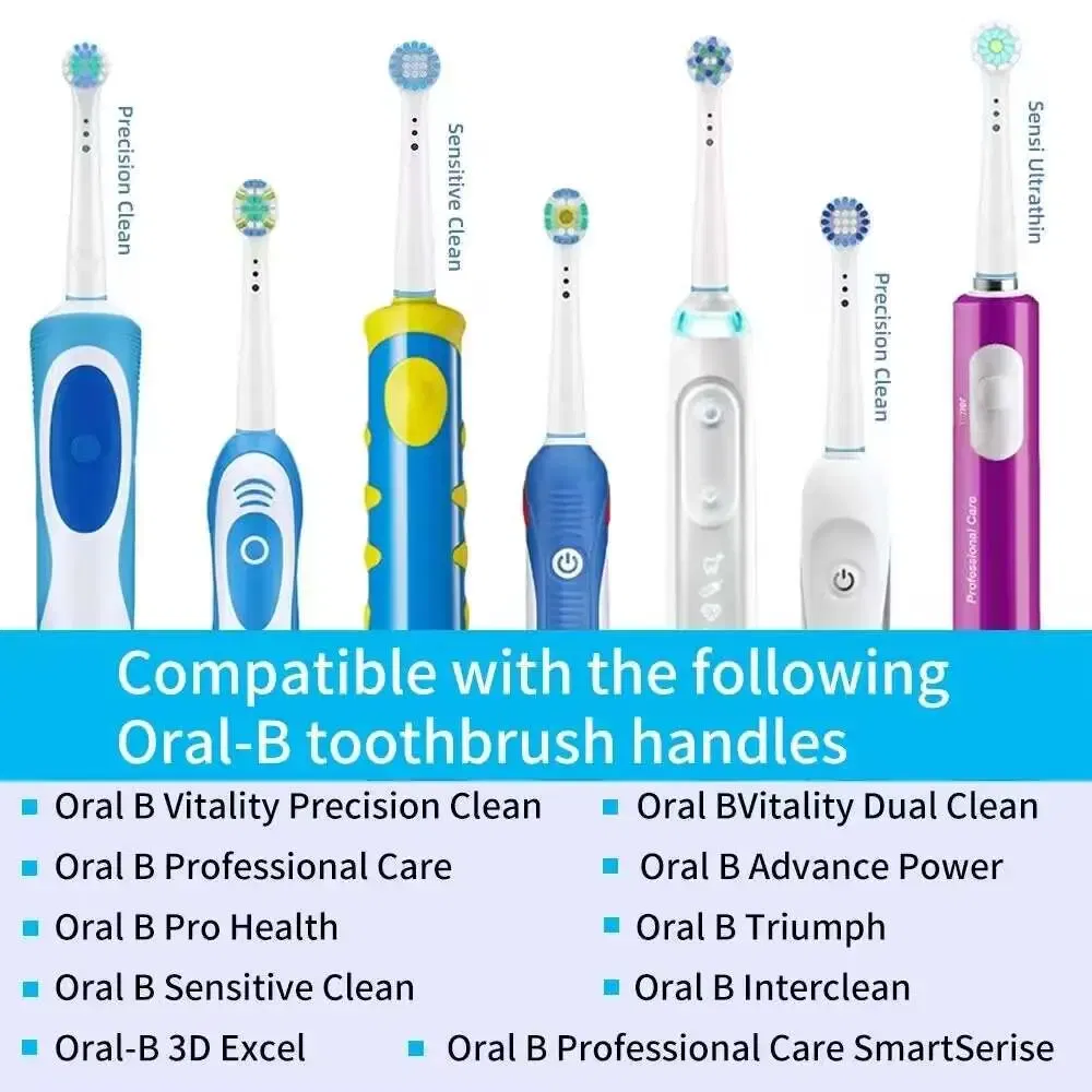 Color: Brown - Toothbrush Replacement Heads Refill for Oral B Electric Toothbrush Pro1000 Pro 3000 Pro5000 Pro7000 Vitality Floss Action