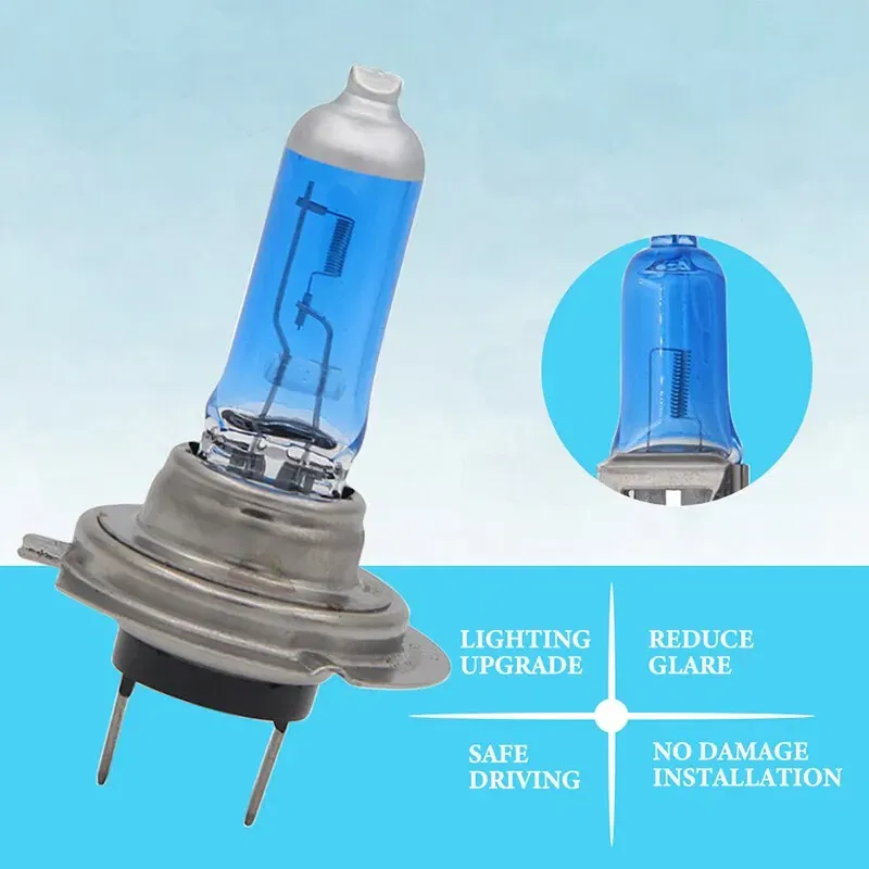 Emitting Color: RGB - 2pcs H7 LED Bulbs 55W 100W Halogen Bulbs Super Bright White Fog Lights 12V White Auto Bulb Headlights Lamp