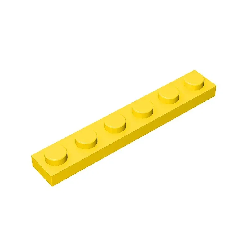 Color: GRAY - Gobricks GDS-505 Plate 1 x 6 compatible with lego 3666 pieces of children's DIY building block Particles Plate DIY