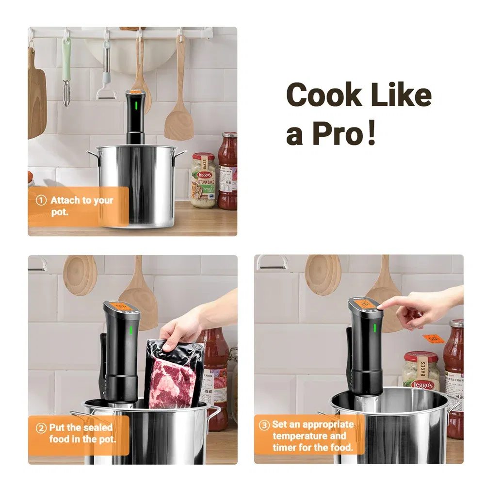 Color: Silver, Ships From: CHINA - INKBIRD Culinary Sous Vide ISV-200W Wi-Fi Precision Cooker Powerful&Durable Immersion Circulator with Stainless Steel Components