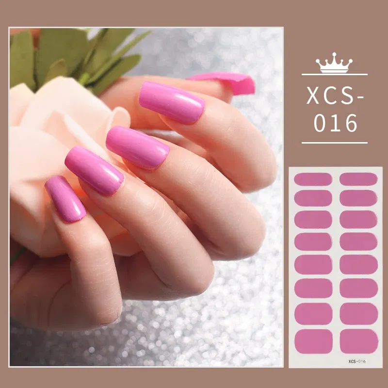 Color: Jungle Green - 1pc Nail Art Sticker Laser Shiny Sequins Polish Wraps Double Ended Adhesive Strips Fashion Stickers Manicure Decor