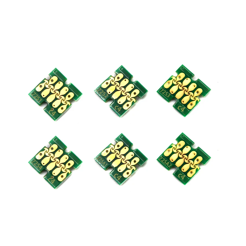 Color: C - T7251-T7254 T725A White Ink Cartridge Chip For Epson SureColor F2000 F2100 SC-F2000 SC-F2100 Printer T725A00 White Chips