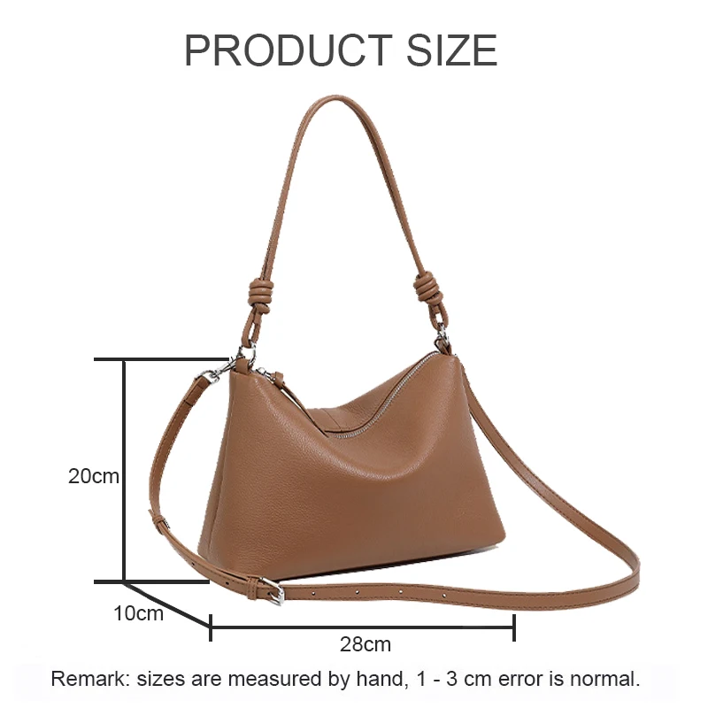 Summer New Women's Solid Color Armpit Tote Handbag Lady Simple Commuting Large Capacity Single Shoulder Crossbody Dumpling Bag