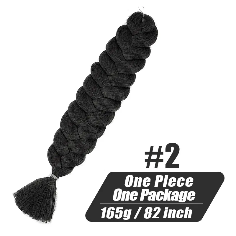 Color: 1B/30HL, Stretched Length: 32inches, Ships From: CHINA, Bulk Buy: 3Pcs/Lot - Synthetic Braiding Hair Wholesale 82Inch 165g Ombre Braiding Hair Packs Jumbo Braid Hair For Women DIY Hairstyle Blue Grey