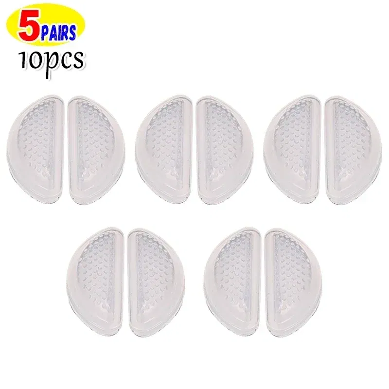 Color: Gold - Silicone Glasses Nose Pads Soft Non Slip Air Cushion Nose Holder Transparent Invisible Self Adhesive Sticker Eyewear Accessories